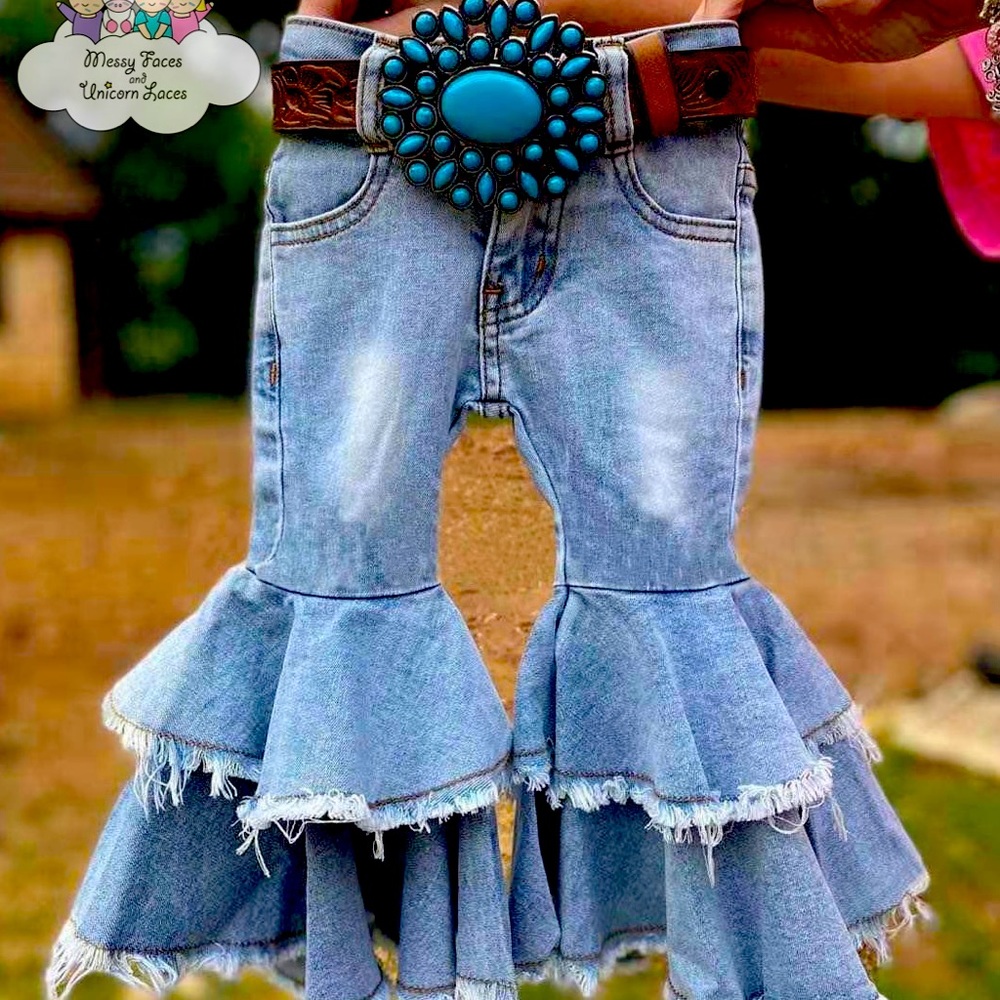 Brand new kids bell bottoms 6/7